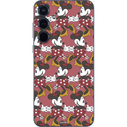 Disney Minnie Mouse Dancing Pattern Galaxy A55 5G Skin